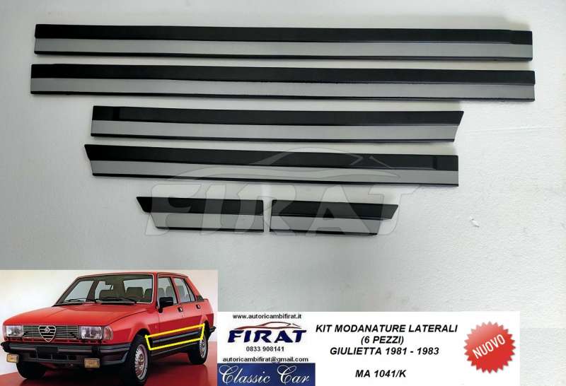 MODANATURE LATERALI GIULIETTA 81 - 83 (6 PEZZI 1041/K)